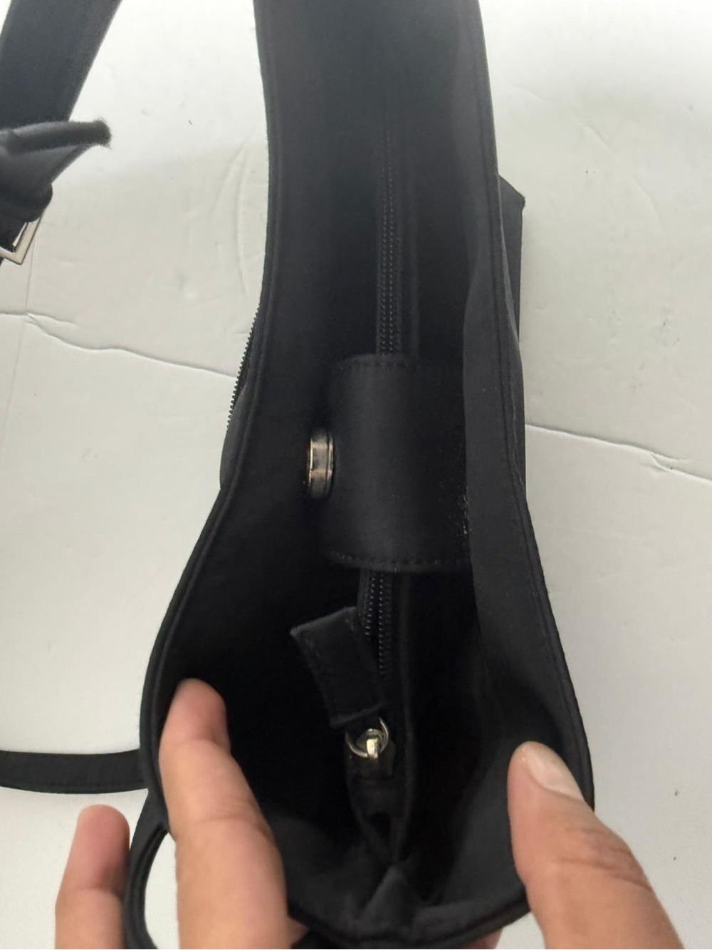 Guess Black Nylon Y2K Baguette Shoulder Bag Adjustable Strap - Picture 9 of 11